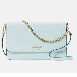 New Kate Spade Madison Medium Flap Convertible Crossbody Blue Glow